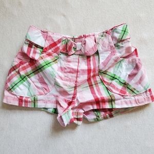 Pink plaid shorts